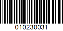 Barcode for 010230031