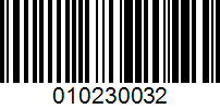 Barcode for 010230032