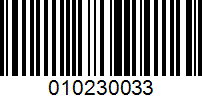 Barcode for 010230033