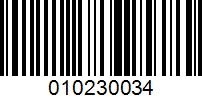 Barcode for 010230034