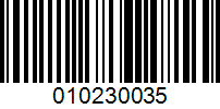 Barcode for 010230035