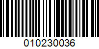 Barcode for 010230036