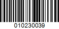 Barcode for 010230039