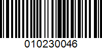 Barcode for 010230046