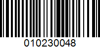 Barcode for 010230048