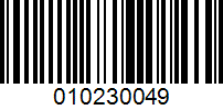Barcode for 010230049