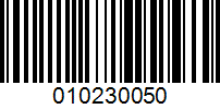 Barcode for 010230050