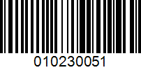 Barcode for 010230051