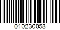 Barcode for 010230058