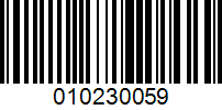 Barcode for 010230059