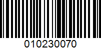 Barcode for 010230070