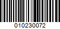 Barcode for 010230072