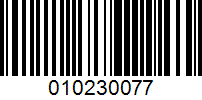 Barcode for 010230077