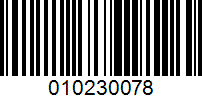 Barcode for 010230078