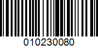 Barcode for 010230080