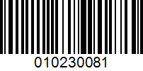 Barcode for 010230081