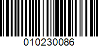 Barcode for 010230086