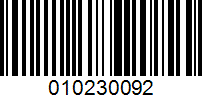 Barcode for 010230092