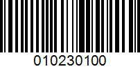 Barcode for 010230100