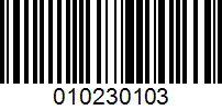 Barcode for 010230103