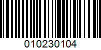 Barcode for 010230104