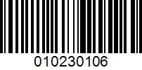 Barcode for 010230106