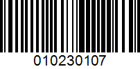 Barcode for 010230107