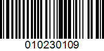 Barcode for 010230109