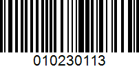 Barcode for 010230113