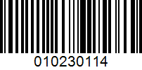 Barcode for 010230114