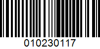 Barcode for 010230117