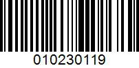 Barcode for 010230119