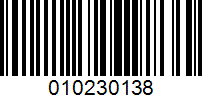 Barcode for 010230138