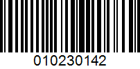 Barcode for 010230142