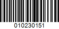 Barcode for 010230151