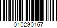 Barcode for 010230157