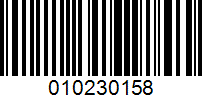 Barcode for 010230158