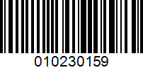 Barcode for 010230159