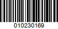 Barcode for 010230169