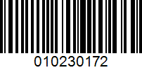 Barcode for 010230172