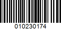 Barcode for 010230174