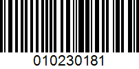 Barcode for 010230181