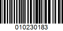 Barcode for 010230183