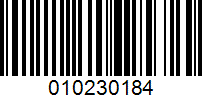 Barcode for 010230184