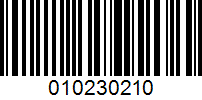 Barcode for 010230210