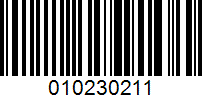 Barcode for 010230211