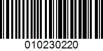 Barcode for 010230220