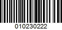 Barcode for 010230222