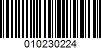 Barcode for 010230224