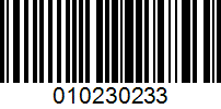 Barcode for 010230233